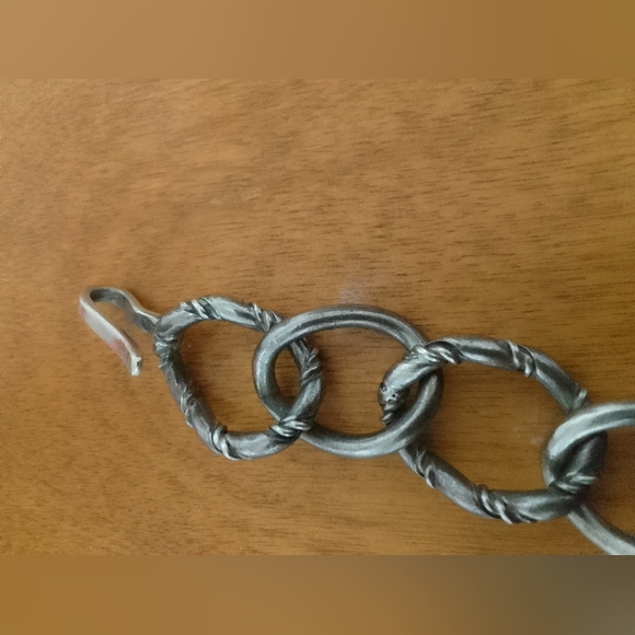 VTG Sterling Silver Bracelet 7.5” / 20mm Width / 44.1g Weight - Picture 6 of 9